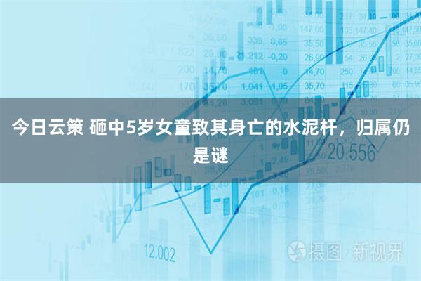 今日云策 砸中5岁女童致其身亡的水泥杆，归属仍是谜