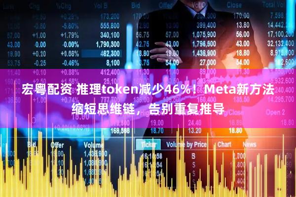 宏粤配资 推理token减少46%！Meta新方法缩短思维链，告别重复推导