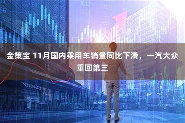 金策宝 11月国内乘用车销量同比下滑，一汽大众重回第三