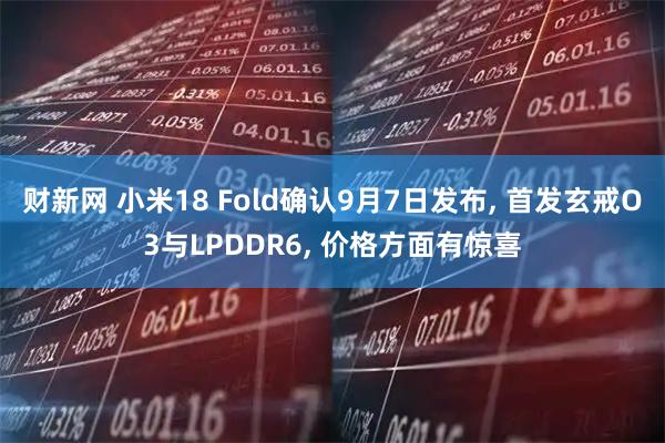 财新网 小米18 Fold确认9月7日发布, 首发玄戒O3与LPDDR6, 价格方面有惊喜